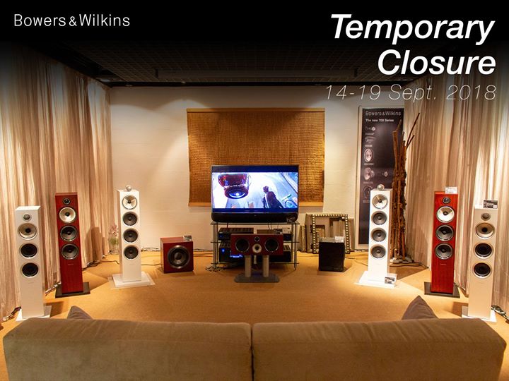 【Bowers & Wilkins Showroom Notice】
Bowers & Wilkins Showroom (Central) will be closed on 14-19 Sept...