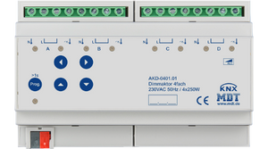 Диммирующий актуатор MDT серии AKD MDRC для ламп 230 В переменного тока, 250 Вт на канал